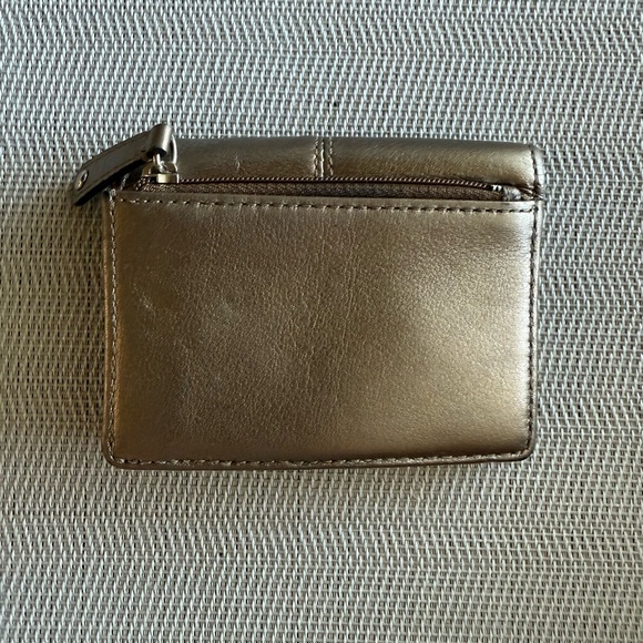 Coach Purse/ Id/Credit Card/ Key Chain Holder/ Bronze Metallic - Picture 2 of 5